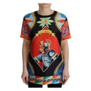 Multicolor Zijden Blouse Soldier Carretto Dolce & Gabbana , Multicolor...