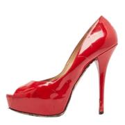 Pre-owned Leather heels Dolce & Gabbana Pre-owned , Red , Dames