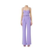 Iris Kleur Jumpsuit Palazzo Stijl Elisabetta Franchi , Purple , Dames