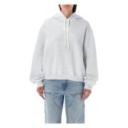 Grijze Gebreide Hoodie Essential Logo T by Alexander Wang , Gray , Dam...