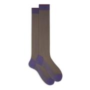 Stijlvolle Italiaanse lange geplateerde katoenen sokken Gallo , Multic...