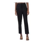 Zwarte Geknipte Getailleerde Broek Jacquemus , Black , Dames