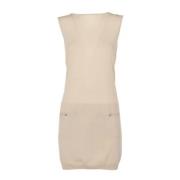 Pre-owned Fabric dresses Chanel Vintage , Beige , Dames