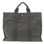 Pre-owned Canvas totes Hermès Vintage , Gray , Dames