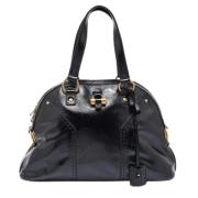 Pre-owned Leather handbags Yves Saint Laurent Vintage , Black , Dames