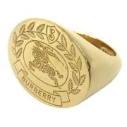 Pre-owned Metal rings Burberry Vintage , Yellow , Dames