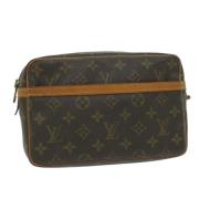 Pre-owned Canvas clutches Louis Vuitton Vintage , Brown , Dames