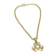 Pre-owned Metal necklaces Chanel Vintage , Yellow , Dames