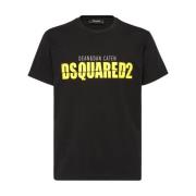 Stijlvolle T-Shirt Collectie Dsquared2 , Black , Heren