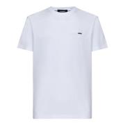 Witte Crewneck Katoenen Jersey T-shirt Dsquared2 , White , Heren