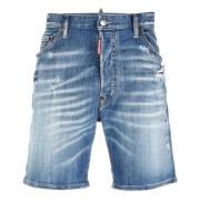 Stijlvolle Denim Shorts Dsquared2 , Blue , Heren