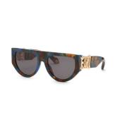 Bruin/Blauw Havana Rook Zonnebril Src063 Roberto Cavalli , Multicolor ...