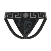 Gedrukte katoenen jockstrap Versace , Multicolor , Heren