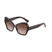 Bruin Gradient Zonnebril Carey Frame Dolce & Gabbana , Brown , Dames