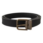 Elegante zwarte leren riem vintage Dolce & Gabbana , Black , Heren