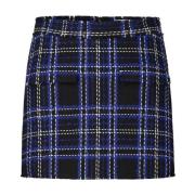 Geruite Skort in Wollen Mix Msgm , Multicolor , Dames