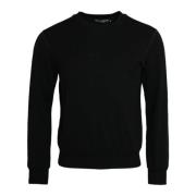 Zwarte Crew Neck Sweatshirt Lange Mouw Dolce & Gabbana , Black , Heren