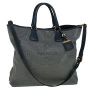 Pre-owned Canvas prada-bags Prada Vintage , Gray , Dames
