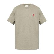 T-shirt met logo Ami Paris , Gray , Heren