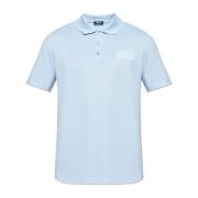 Polo met logo Versace , Blue , Heren