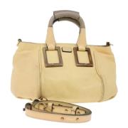 Pre-owned Leather handbags Chloé Pre-owned , Beige , Dames