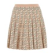 Stijlvol Geborduurde Viscose Rok Tory Burch , Beige , Dames