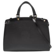 Pre-owned Leather handbags Louis Vuitton Vintage , Black , Dames