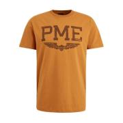 Korte Mouw R-hals Jersey T-shirt PME Legend , Brown , Heren