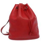 Pre-owned Leather backpacks Gucci Vintage , Red , Dames