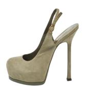 Pre-owned Suede heels Yves Saint Laurent Vintage , Green , Dames