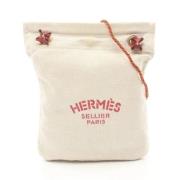 Pre-owned Fabric shoulder-bags Hermès Vintage , Beige , Dames