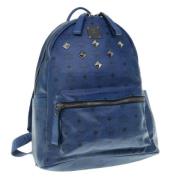 Pre-owned Leather backpacks MCM Pre-owned , Blue , Dames