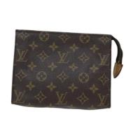 Pre-owned Canvas clutches Louis Vuitton Vintage , Brown , Dames