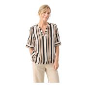 Gestreepte Blouse Josefinapw Bruine Suiker Part Two , Multicolor , Dam...