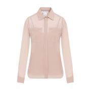 Georgette Shirt Ercole Stijl Max Mara , Pink , Dames