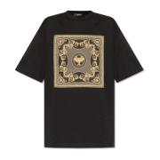 Oversized T-shirt Versace , Black , Dames