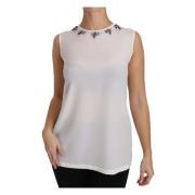 Sprookjesachtige Kristalversierde Blouse Dolce & Gabbana , White , Dam...