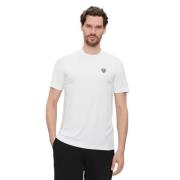 Casual Katoenen T-Shirt Emporio Armani EA7 , White , Heren