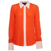 Pre-owned Silk tops Emilio Pucci Pre-owned , Orange , Dames