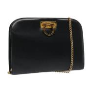 Pre-owned Leather shoulder-bags Salvatore Ferragamo Pre-owned , Black ...