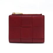 Pre-owned Leather wallets Bottega Veneta Vintage , Red , Dames