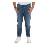 Stonewashed Jeans met Uitsparingen Roy Roger's , Blue , Heren