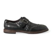 Elegante Monniksband Kalfsleren Schoenen Dolce & Gabbana , Black , Her...