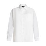 Witte Katoenen Poplin Overhemd met Zijden Achterkant Etro , White , Da...