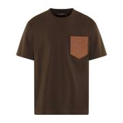 Heren Designer T-Shirt Dolce & Gabbana , Brown , Heren