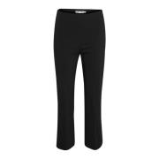 Zwarte Kickflare Cropped Broek InWear , Black , Dames