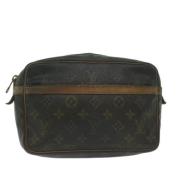 Pre-owned Canvas clutches Louis Vuitton Vintage , Brown , Dames