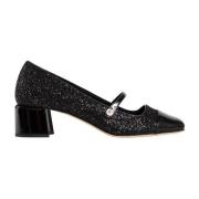 Zwarte Glitter Blokhak Sandaal Jimmy Choo , Black , Dames