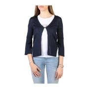 Dames Frontsluiting Sweater in Polyamide Armani Jeans , Blue , Dames