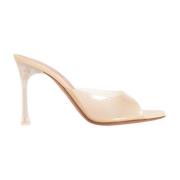 Glas Slipper Vanille Stiletto Hak Amina Muaddi , Beige , Dames